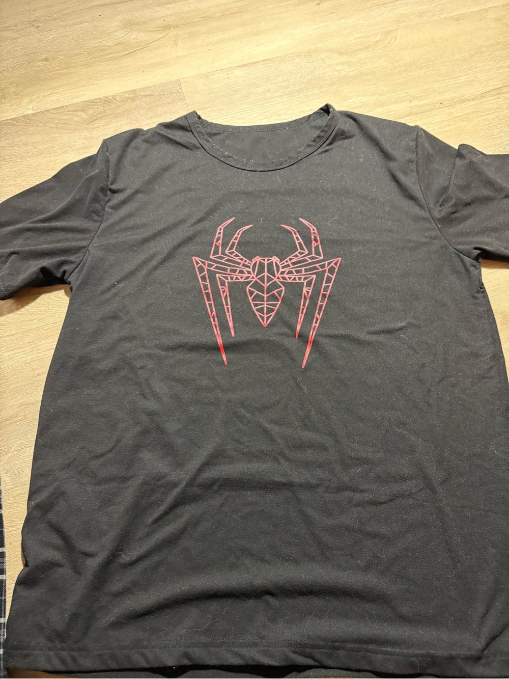 Men's Black Graphic Spider Logo T-Shirt